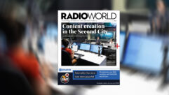 Cover of Radio World June 19 2024 issue with photo of three people sitting around studio tables speaking into microphones