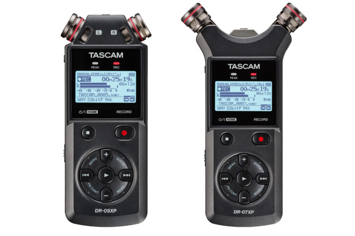 Tascam's new DR-05PX (left) and DR-07PX (right).