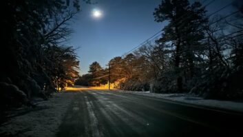 Winter night in South Jersey pine barrens