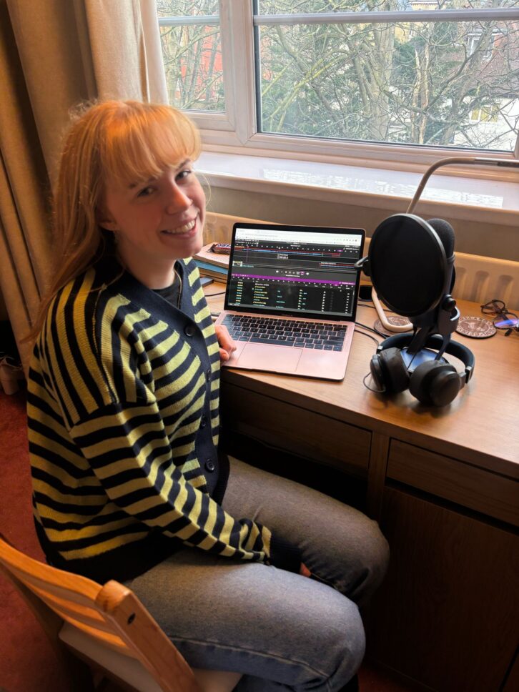 Eirewave host Nikola Hughes as she produces her shift.